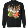 Beagle Stocking Christmas Sweatshirt Dog Lover Sweatshirt Black S