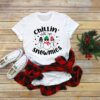 Chillin With My Snowmies Christmas Shirt Unisex T-Shirt White S