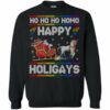 Ho Ho Ho Homo Happy Holigays Santa Unicorn LGBT Pride Sweatshirt Sweatshirt Black S