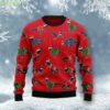 Amazing Dinosaur Christmas Pattern All Over Print Ugly Christmas Sweater Product Photo 1