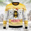 Bee Merry Bee Lover Funny Family Ugly Christmas Sweater Product Photo 1