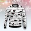 Black Cat Christmas Mic Ugly Christmas Sweater For Men And Women Product Photo 1