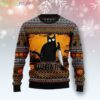 Black Cat What Ugly Halloween Christmas Sweater Product Photo 1