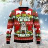 Bulldog They See You When You Eating Snacks Ugly Christmas Sweater Product Photo 1