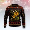 Butterfly Sunflower You Are My Sunshine Ugly Christmas Sweater Product Photo 1