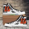 B&W Cincinnati Bengals Hockey Sport Team Sport Lover High Top Shoes Product Photo 1