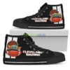 Cleveland Browns Team Sport Lover High Top Shoes Baby Yoda Lover Product Photo 1