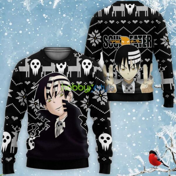 Death the Kid Ugly Christmas Sweater Hoodie Custom Anime Soul Eater For Fansproduct photo 1