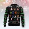 Dog Pawprint All Over print Ugly Christmas Sweater Product Photo 1