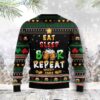 Eat Sleep Beer Funny Family Ugly Christmas Sweater Gifts Product Photo 1