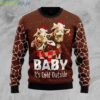 Funny Giraffe Baby It's Cold Out Size Ugly Christmas Sweater Product Photo 1