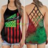 Juneteenth Flag Mom Independence Day Flag Criss Cross Tank Top Product Photo 1