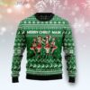 Merry Christ Mask Sexy Girl Ugly Christmas Sweater Product Photo 1