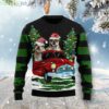 Merry Christmas Pug Red Car Christmas Tree Ugly Christmas Sweater Product Photo 1