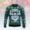 Merry Sharkmas Shark Reindeer Ugly Christmas Sweater Product Photo 1