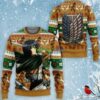 Mikasa Ackerman Ugly Christmas Sweater Hoodie Custom Anime Attack On Titan For Fansproduct photo 1