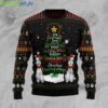 Siberian Husky Couple Christmas Tree Ugly Christmas Sweater Product Photo 1