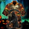 The Grim Reaper Pumkin Pattern Halloween Hawaiian Shirt For Men And Women Product Photo 1