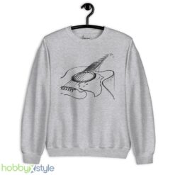 Acoustic Guitar T-Shirt Musician Tee Think Out Loud Apparel - Unisex Heavy Blend Crewneck Sweatshirt