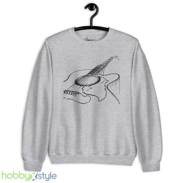 Acoustic Guitar T-Shirt Musician Tee Think Out Loud Apparel - Unisex Heavy Blend Crewneck Sweatshirt