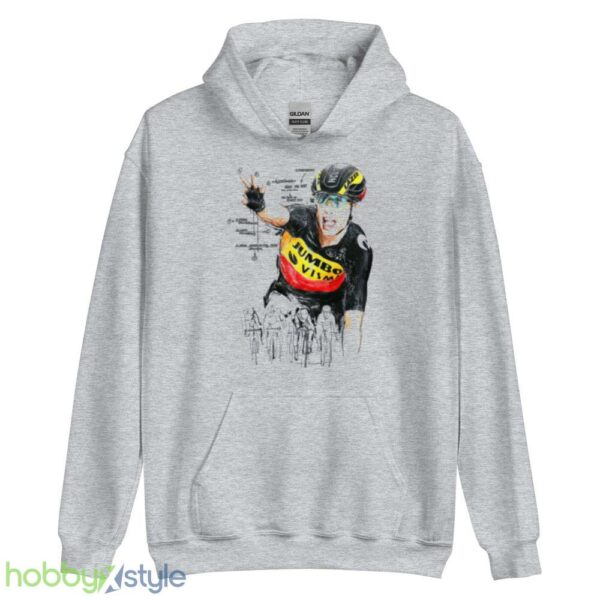Aesthetic Design Wout Van Aert Sketch Pro Cyclist shirt - Unisex Heavy Blend Hooded Sweatshirt