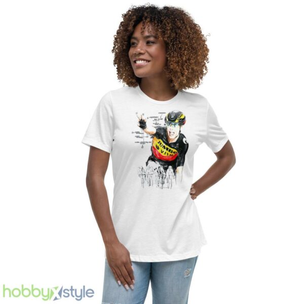 Aesthetic Design Wout Van Aert Sketch Pro Cyclist shirt - Women's Relaxed Short Sleeve Jersey Tee