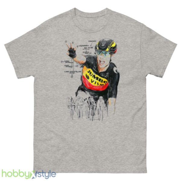 Aesthetic Design Wout Van Aert Sketch Pro Cyclist shirt - 500 Men’s Classic Tee Gildan