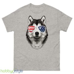 Alaskan Malamute Dog American Flag 4th Of July shirt - 500 Men’s Classic Tee Gildan