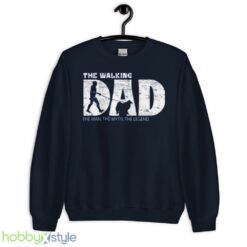American Eskimo Dog The Walking Dad shirt - Unisex Crewneck Sweatshirt-1