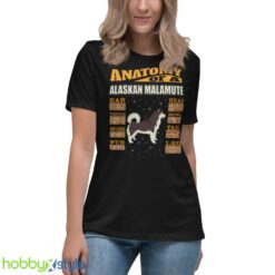 Anatomy Of A Alaskan Malamute shirt - Women's Relaxed Short Sleeve Jersey Tee