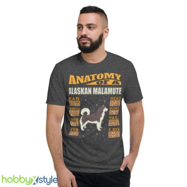Anatomy Of A Alaskan Malamute shirt - Short Sleeve T-Shirt-1