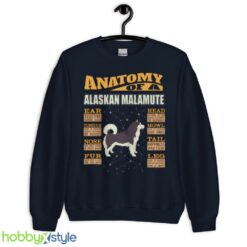 Anatomy Of A Alaskan Malamute shirt - Unisex Crewneck Sweatshirt-1