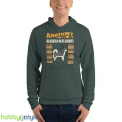 Anatomy Of A Alaskan Malamute shirt - Unisex Fleece Pullover Hoodie-1