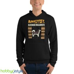 Anatomy Of A Alaskan Malamute shirt - Unisex Fleece Pullover Hoodie