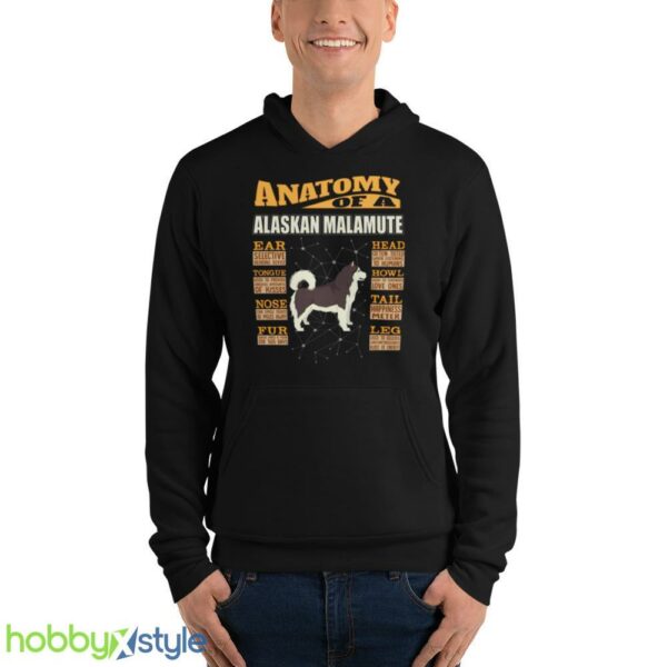 Anatomy Of A Alaskan Malamute shirt - Unisex Fleece Pullover Hoodie