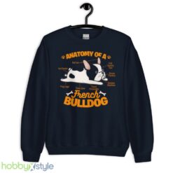 Anatomy Of A French Bulldog Funny Pet Frenchie Dog shirt - Unisex Crewneck Sweatshirt-1