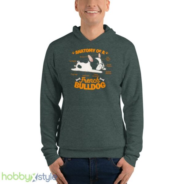 Anatomy Of A French Bulldog Funny Pet Frenchie Dog shirt - Unisex Fleece Pullover Hoodie-1
