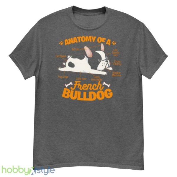Anatomy Of A French Bulldog Funny Pet Frenchie Dog shirt - G500 Men’s Classic T-Shirt-1