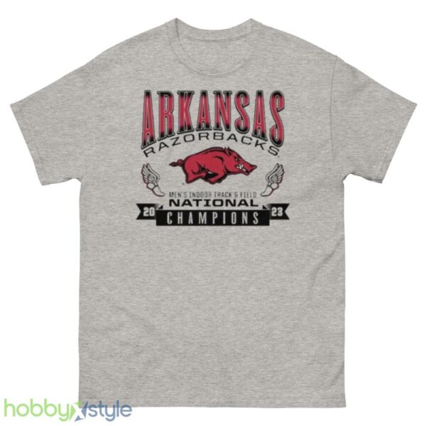 Arkansas National Champions 2023 Mens Indoor Track Field Shirt - 500 Men’s Classic Tee Gildan