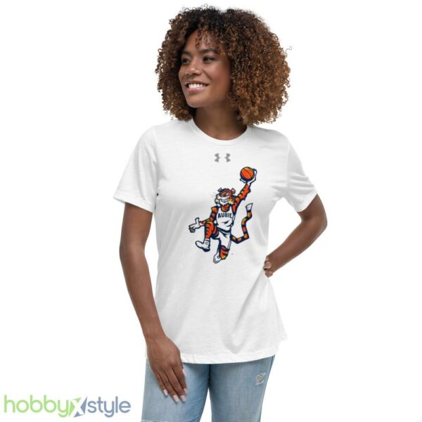 Auburn Basketball Players Wearing Aubie Auburn Tiger shirt - Women's Relaxed Short Sleeve Jersey Tee