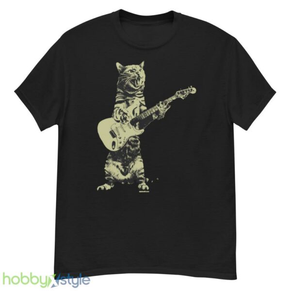Cat playing guitar shirt, mens cat playing guitar tshirt, music tee - G500 Men’s Classic T-Shirt