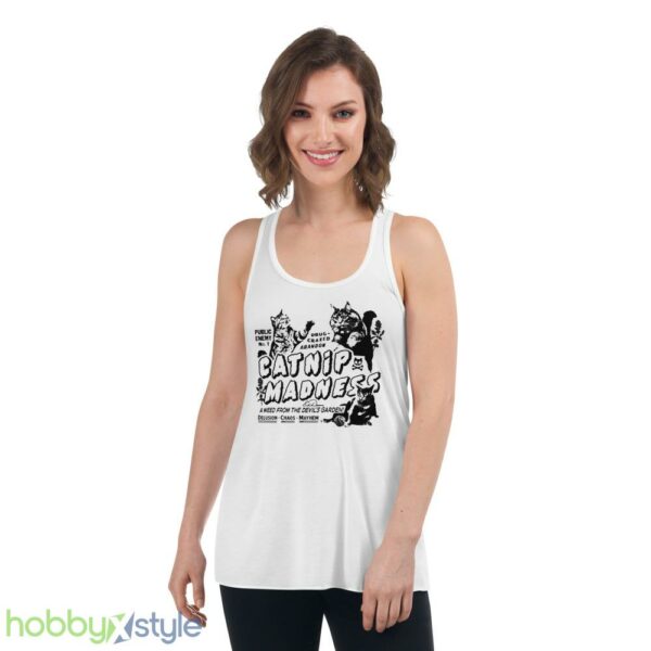 Catnip Madness Cute Cat Shirts Funny Shirts - Women's Flowy Racerback Tank