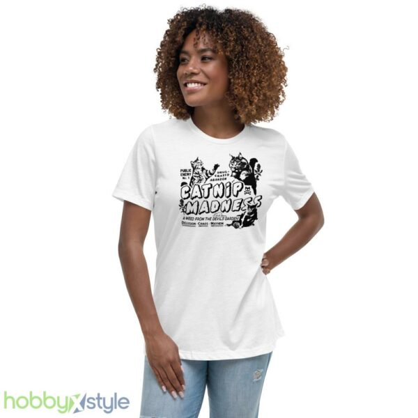 Catnip Madness Cute Cat Shirts Funny Shirts - Women's Relaxed Short Sleeve Jersey Tee