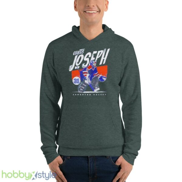 curtis Joseph Edmonton Oilers hockey shirt - Unisex Fleece Pullover Hoodie-1