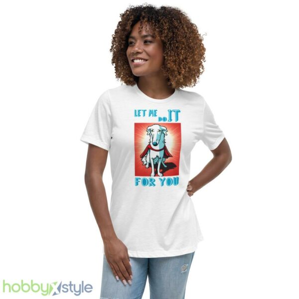 Cute Borzoi Dog As Superhero shirt - Women's Relaxed Short Sleeve Jersey Tee