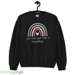 Cute New Mom Shirt, Pregnancy Reveal, Pregnancy Rainbow Shirt - Unisex Crewneck Sweatshirt
