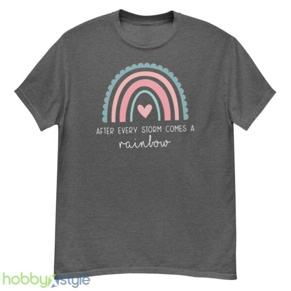 Cute New Mom Shirt, Pregnancy Reveal, Pregnancy Rainbow Shirt - G500 Men’s Classic T-Shirt-1