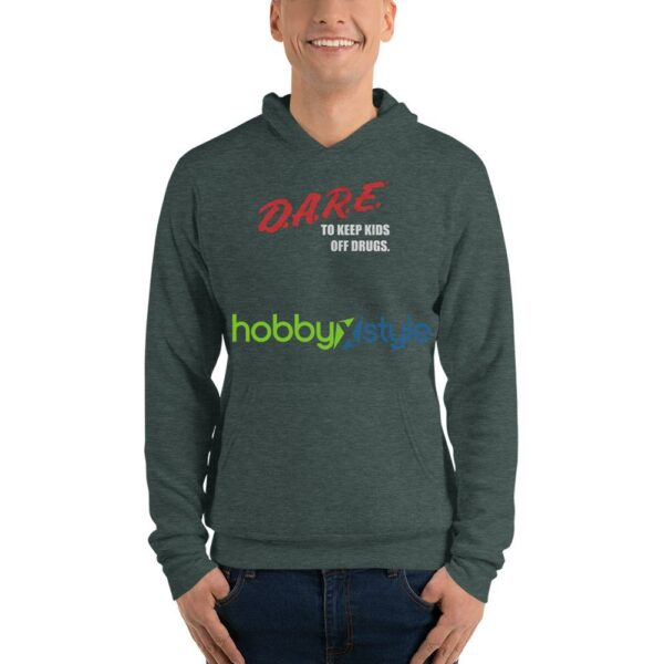 DARE Vintage Shirt With The 80s or 90s clothing retro shirt vibe - Unisex Fleece Pullover Hoodie-1