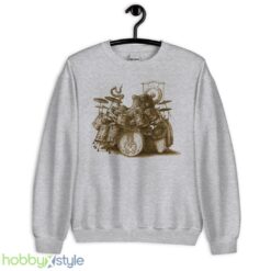 Drummer Gift Octopus Shirt Drum Player Shirt Drummer Shirt - Unisex Heavy Blend Crewneck Sweatshirt