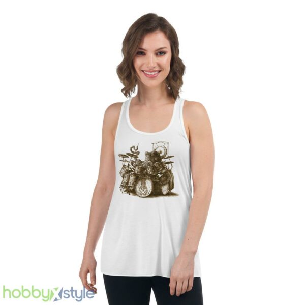 Drummer Gift Octopus Shirt Drum Player Shirt Drummer Shirt - Women's Flowy Racerback Tank